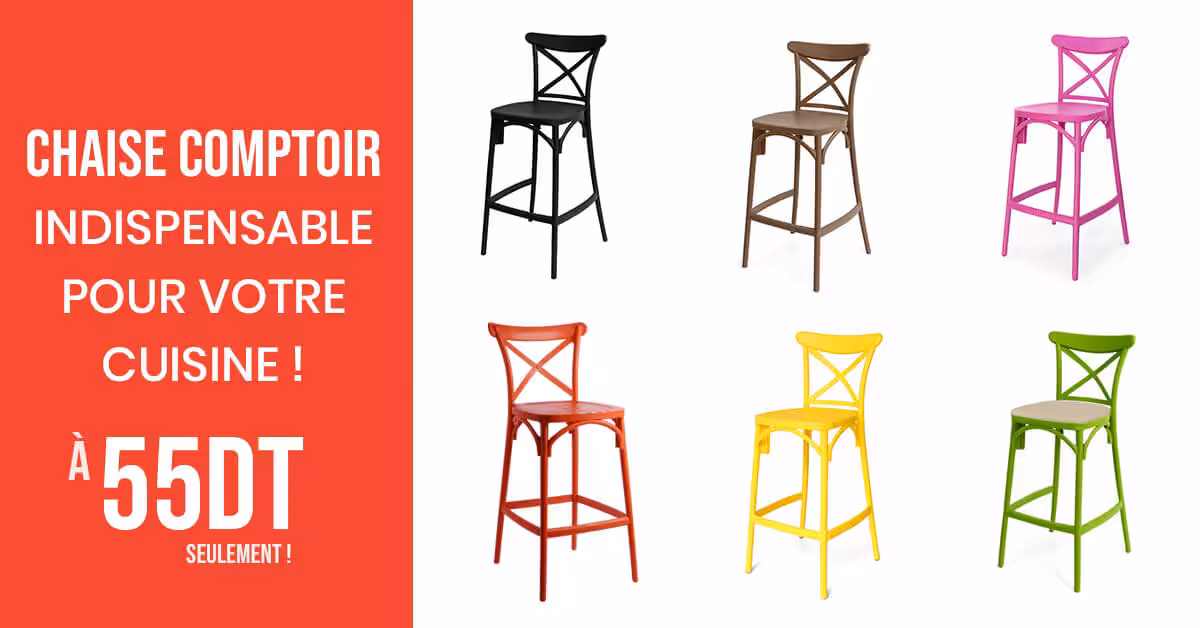 Chaise comptoir : Indispensable pour aménager le comptoir de votre cuisine !