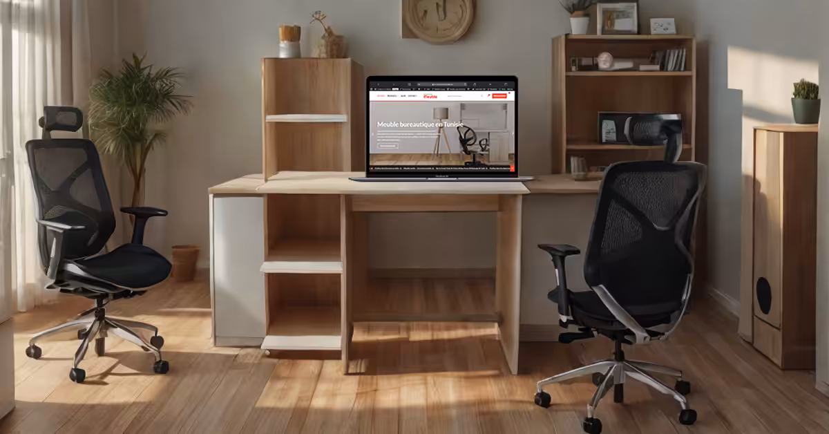 Achat meuble bureau Tunisie en ligne avec livraison rapide et service client local.