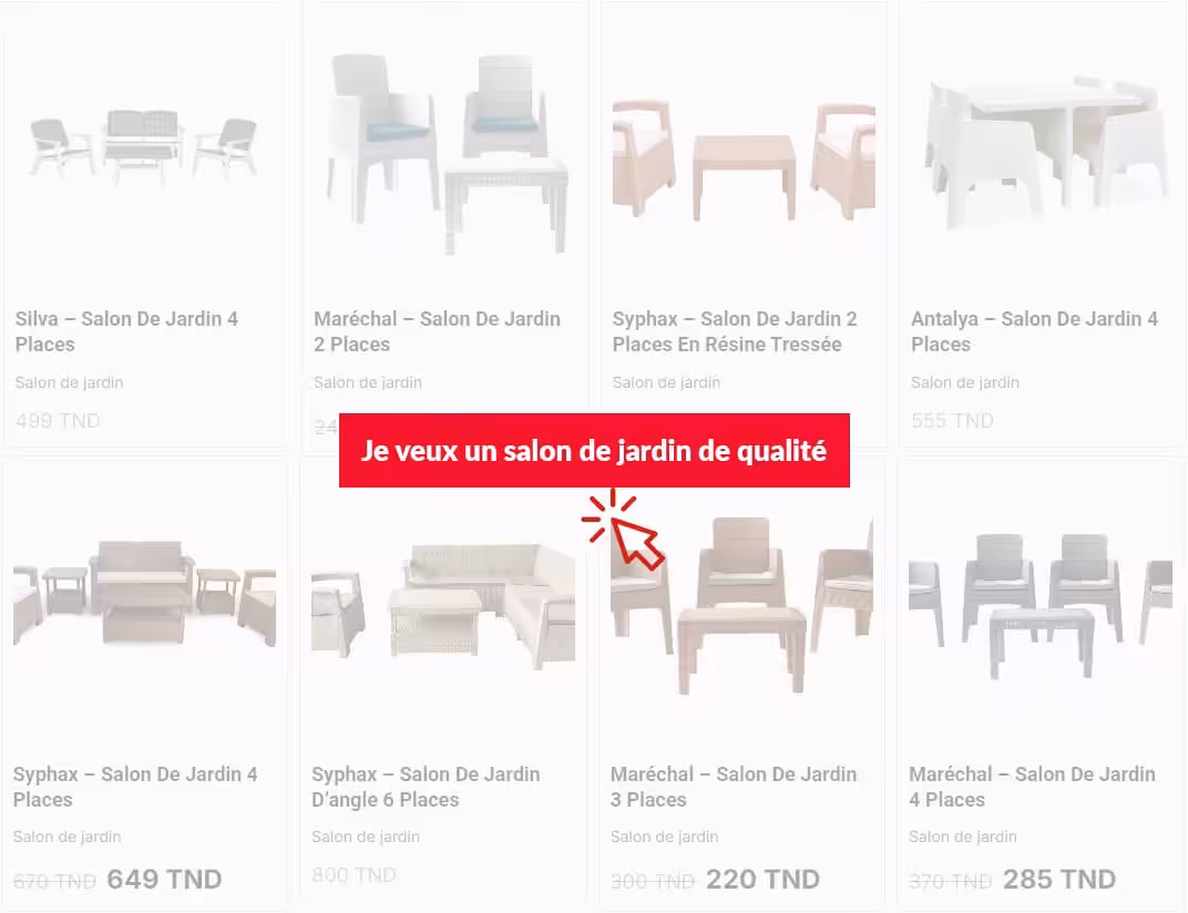 acheter salon de jardin résistant au soleil chez le marché du meuble