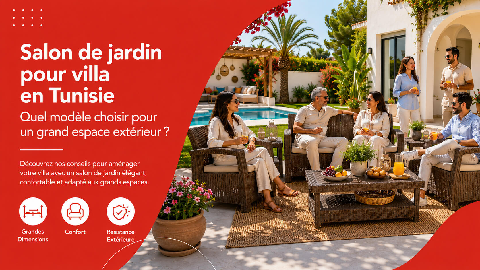 Salon de Jardin pour Villa en Tunisie : Quel Modèle pour un Grand Espace Extérieur ?